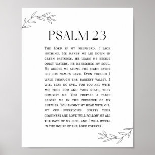 Póster Salmo 23 El Señor es mi Pastor