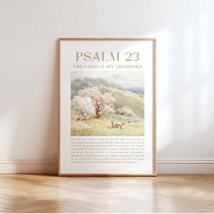 Póster Salmo 23 NKJV El Señor es mi Pastor