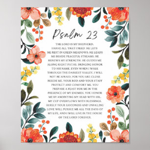 Póster Salmo 23 NKJV El Señor es mi Pastor