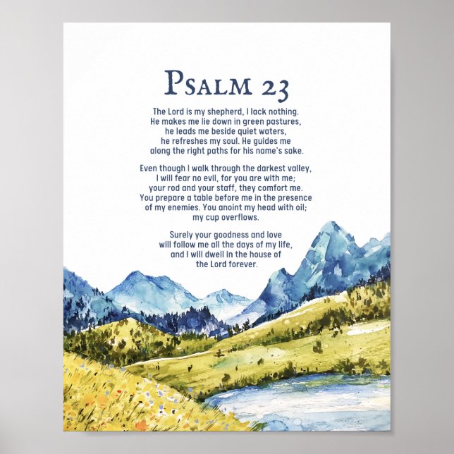 Póster Salmo 23 NTV El Señor es mi pastor (Frente)
