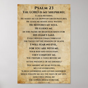 Póster Salmo 23 {versión NHEB.}