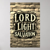 Salmo 27:1 Poster cristiana