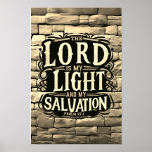 Salmo 27:1 Poster cristiana