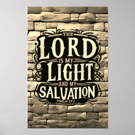 Póster Salmo 27:1 Poster cristiana