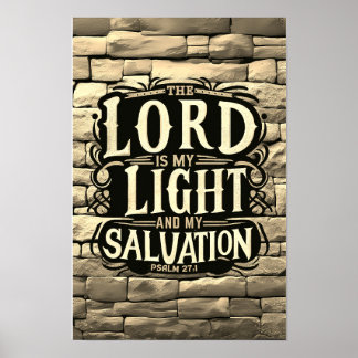 Póster Salmo 27:1 Poster cristiana