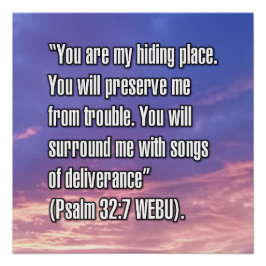 Póster Salmo 32:7 WEBU