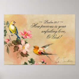 Póster Salmo 36:7 Cuán precioso es tu amor inquebrantable