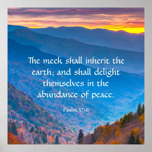 Póster Salmo 37:11 (Frente)