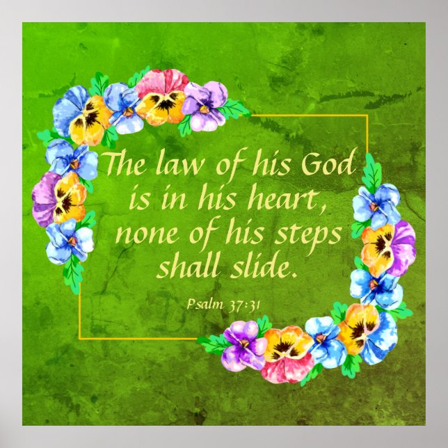 Póster Salmo 37:31 (Frente)