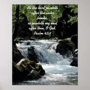 Póster Salmo 42:1 Poster