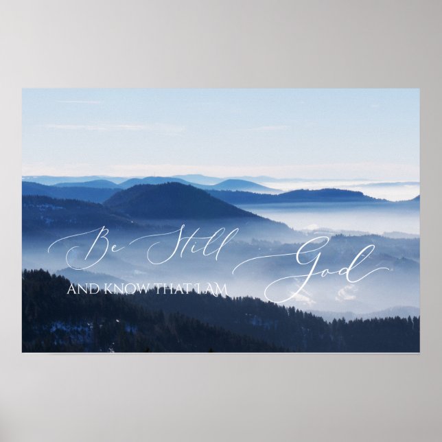 Póster Salmo 46 10, Be Misty Mountain Clear Sky (Frente)