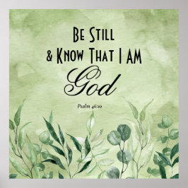 Póster Salmo 46:10 Be Still and Know