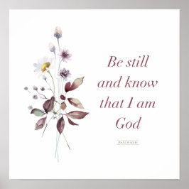 Póster Salmo 46:10, Biblia Verse Print, Be Still