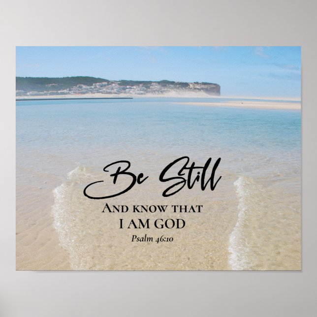 Póster Salmo 46:10 Permaneced y sabed que soy Dios, Escri (Frente)