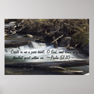 Póster Salmo 51:10 Poster
