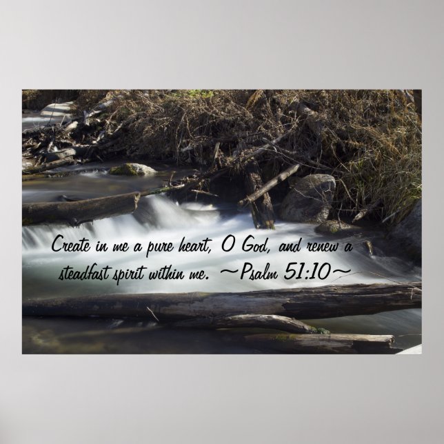 Póster Salmo 51:10 Poster (Frente)
