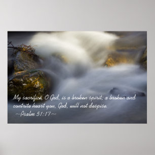 Póster Salmo 51:17 Poster