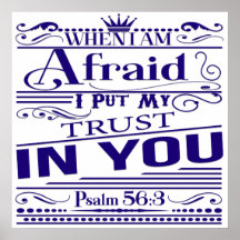 Salmo 56:3 Biblia Verse Poster