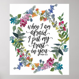 Póster Salmo 56:3 Cuando me temo que confío en ti