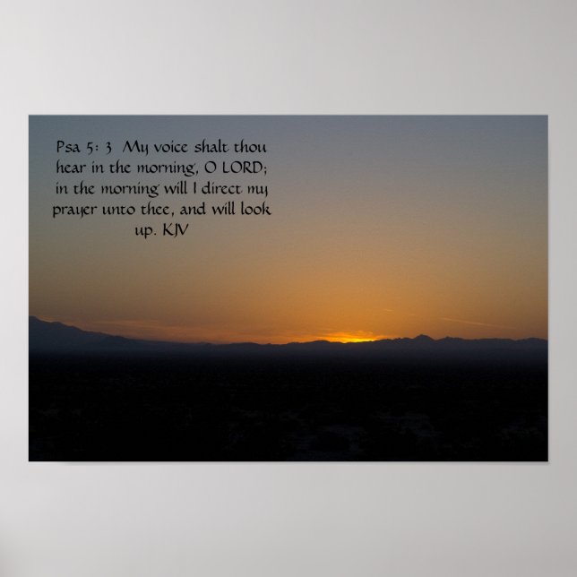 Póster Salmo 5:3 poster (Frente)
