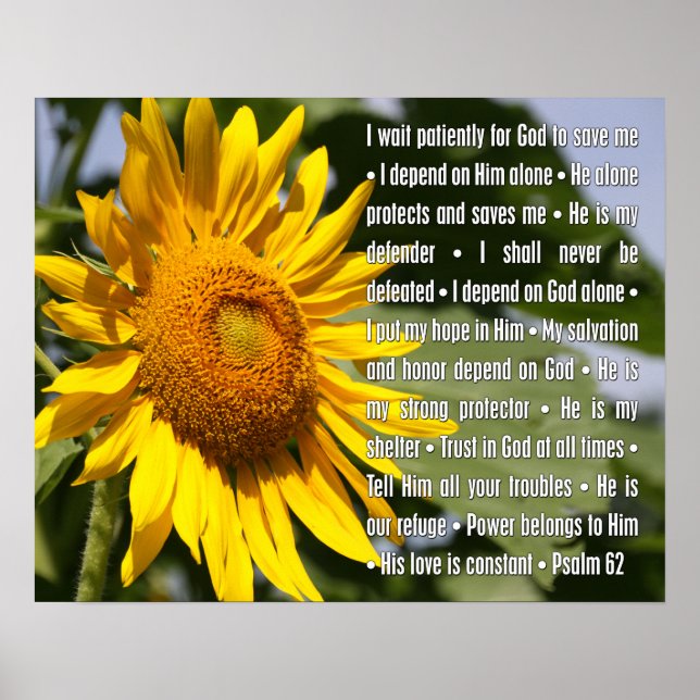 Póster Salmo 62 - Confianza en la protección de Dios (Frente)