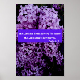 Póster Salmo 6 Verso de la Biblia Floral