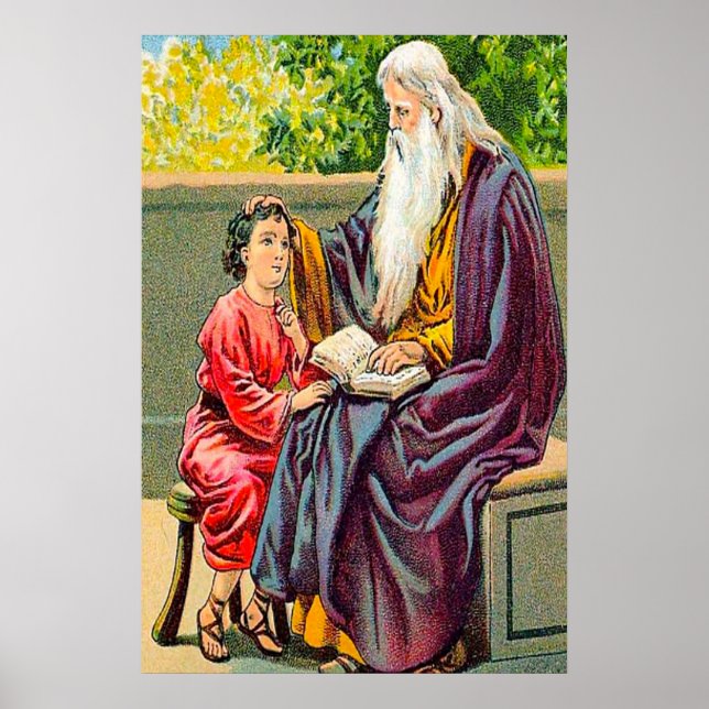 Póster Salmo 78:1-7 Enseñando a los niños los métodos de  (Frente)