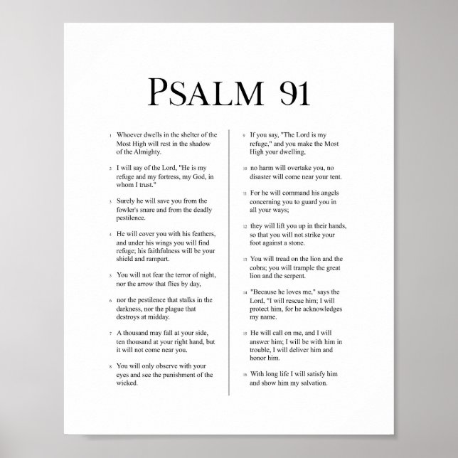 Póster Salmo 91 (Frente)
