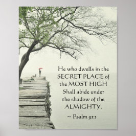 Póster Salmo 91:1 El que vive en el lugar SECRETO