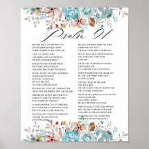 Salmo 91 Biblia Scripture Floral