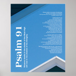 Póster Salmo 91 biblia versos de escritura regalos de art