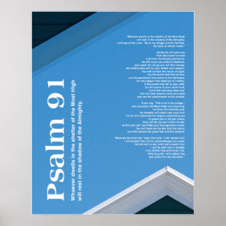 Póster Salmo 91 biblia versos de escritura regalos de art