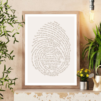 Póster Salmo 91 Huellas digitales de Dios de la Biblia cr