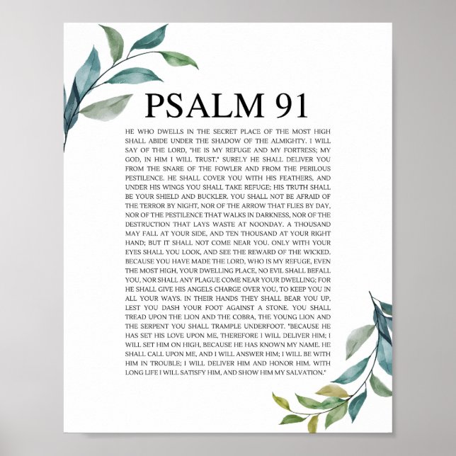 Póster Salmo 91 NKJV (Frente)