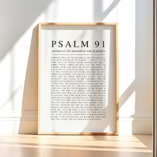 Póster Salmo 91 Verso de la Biblia NKJV