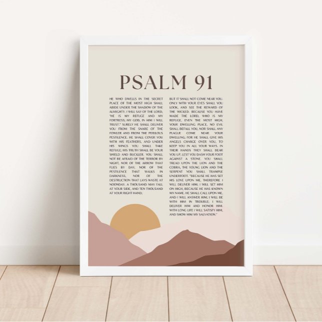 Póster Salmo 91 Verso de la Biblia NKJV (Subido por el creador)