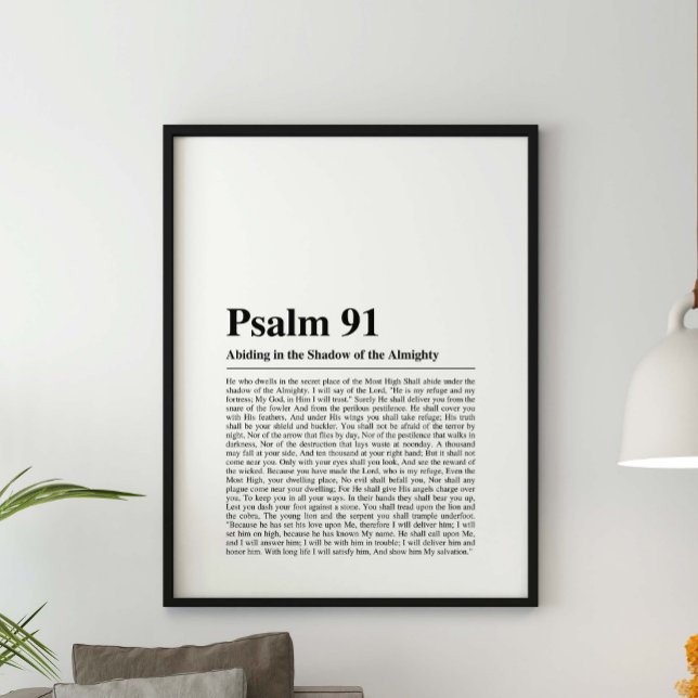 Póster Salmo 91 Verso de la Biblia NKJV (Subido por el creador)