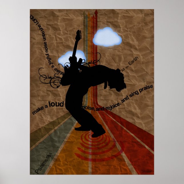 Póster Salmo de ruido de alegría 98:4 (Frente)