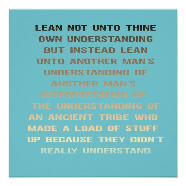 Póster Salmo sarcástico (Anverso)