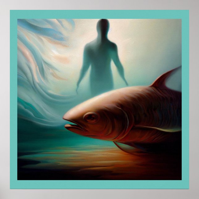 Póster Salmón animal espiritual 1 (Frente)