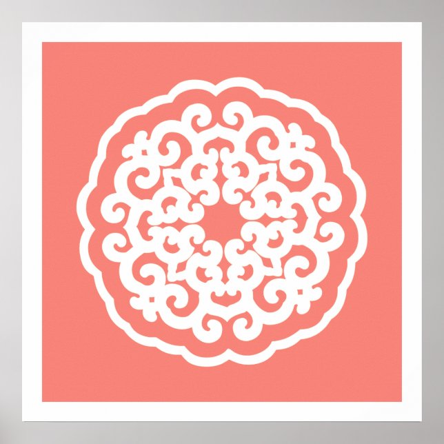 Póster Salmon Asian Moods Mandalla (Frente)