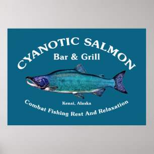 Póster Salmon Bar & Grill Cyanotic