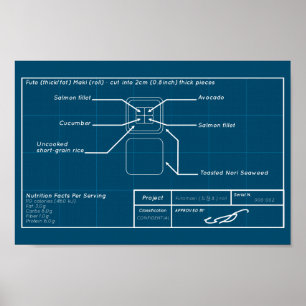 Póster Salmon futomaki