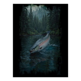 Póster Salmon Steelhead canadiense