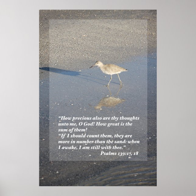 Póster Salmos 139: 17-18 Imprimir (Frente)