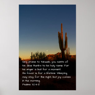 Póster Salmos 30:4-5
