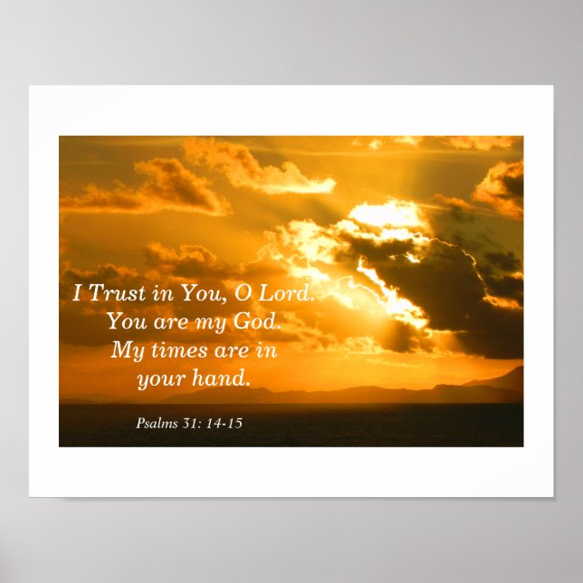 Póster Salmos 31: 14-15 (Frente)
