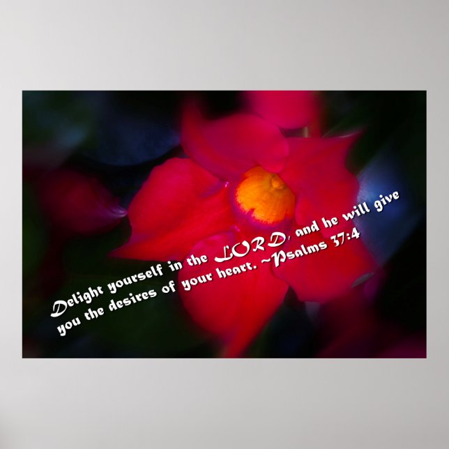 Póster Salmos 37:4 (Frente)