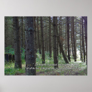 Póster Salmos 96:12 Inspiradores