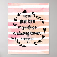 Salmos Biblia Verse acuarela Lavado rosa Cristiano
